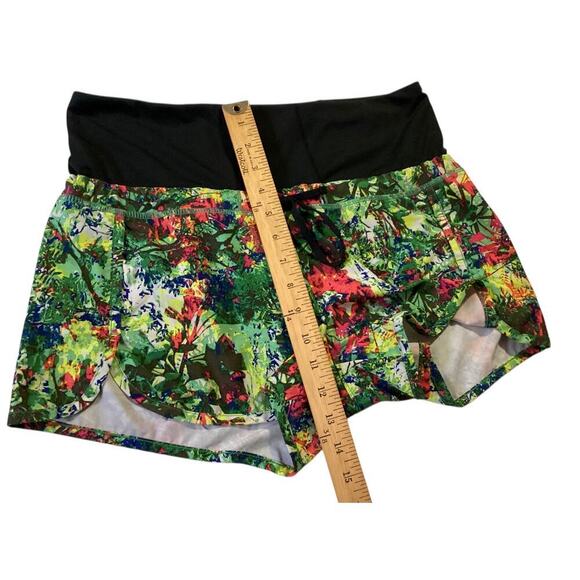 Athleta Women's Tropical Printed Brief Lined Running Shorts size S - Picture 2 of 4